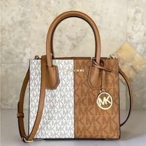 Michael Kors Mercer MD Crossbody Bag MK Deer Multi
